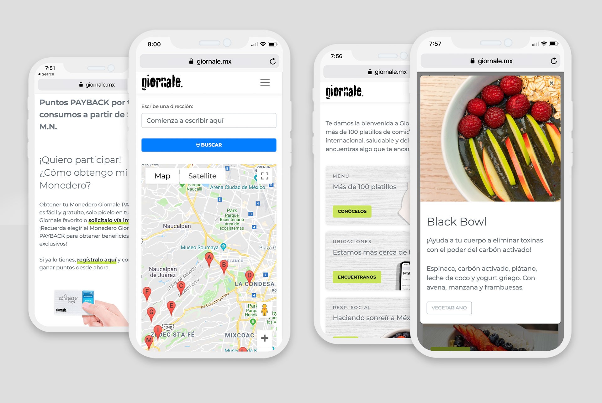 Giornale experience on mobile
